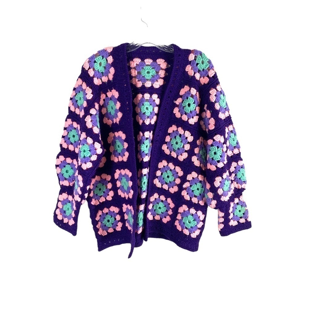 Colorful Floral Knit Women's Sweater
